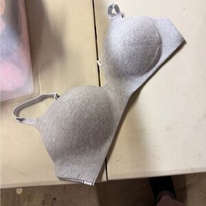 Pink Victoria’s Secret Seamless Gray Bra 36DD
